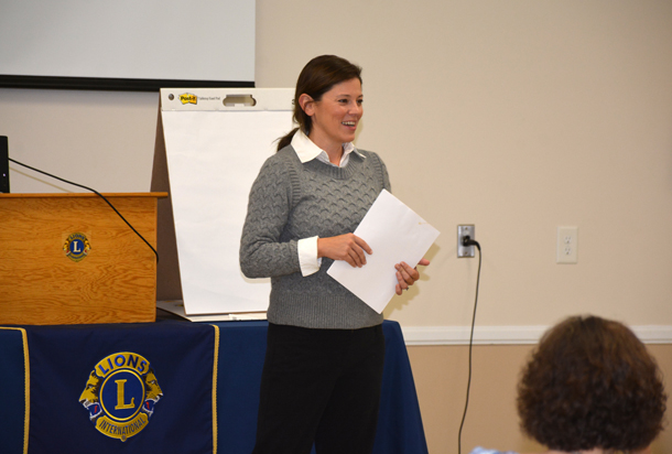 Granville County small business owner Lisa Gingue discusses holiday event planning at the Small Business Summit. 