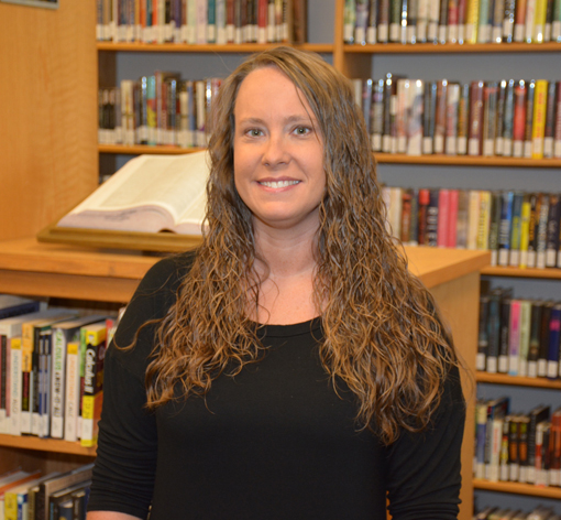 Stacey Soles, a VGCC Radiography instructor and clinical coordinator, is seen here in the library on the college’s South Campus.